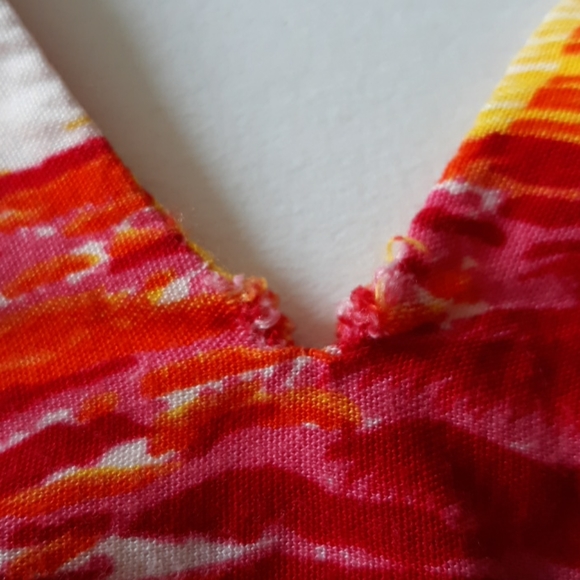 Island Planet Red/Pink Tropical Print Coverup XL - Picture 5 of 5